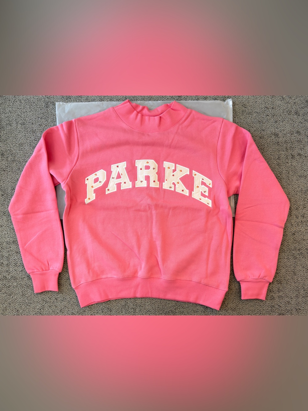 Varsity Parke Women's BLOOM + Sunset Floral - Small Mockneck Sweatshirt